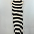 Sanctuary Side Slit Midi Skirt in Black and Macrame Stripe-231 Skirts-Little Bird Boutique
