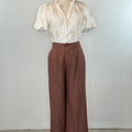 Dex Wide Leg Pants in Rose-220 Pants-Little Bird Boutique