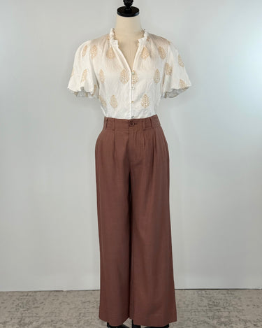 Dex Wide Leg Pants in Rose-220 Pants-Little Bird Boutique