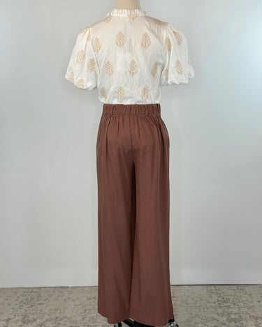 Dex Wide Leg Pants in Rose-220 Pants-Little Bird Boutique