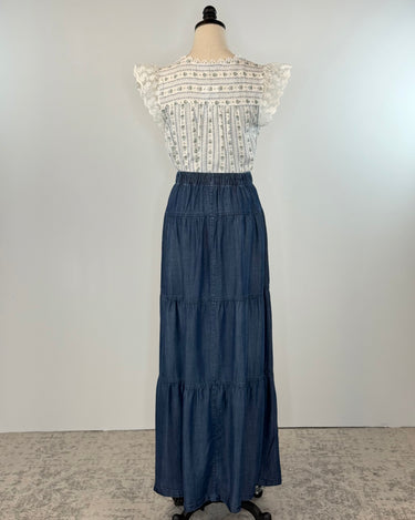 Thread and Supply Montie Denim Skirt-231 Skirts-Little Bird Boutique