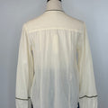 Lovestitch Floral Embroidery Top in Vanilla and Sage-111 - Woven Top F/W (June- Nov)-Little Bird Boutique