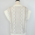 Liverpool Cap Sleeve Half Zip Sweater in Cream and Camel-131 - Sweaters F/W (June - Nov)-Little Bird Boutique