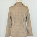 Liverpool Boyfriend Blazer in Khaki Grid Check-143 Blazers-Little Bird Boutique