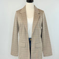 Liverpool Boyfriend Blazer in Khaki Grid Check-143 Blazers-Little Bird Boutique