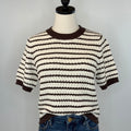 Elani Chocolate Stripe Sweater-131 - Sweaters F/W (June - Nov)-Little Bird Boutique