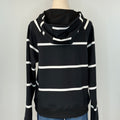 Thread and Supply Turner Hoodie in Black and Ivory Stripe-142 Sweatshirts & Hoodies-Little Bird Boutique