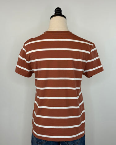 Thread and Supply Asher Tee in Brown and White Stripe-122 - Jersey Tops S/S (Dec - May)-Little Bird Boutique