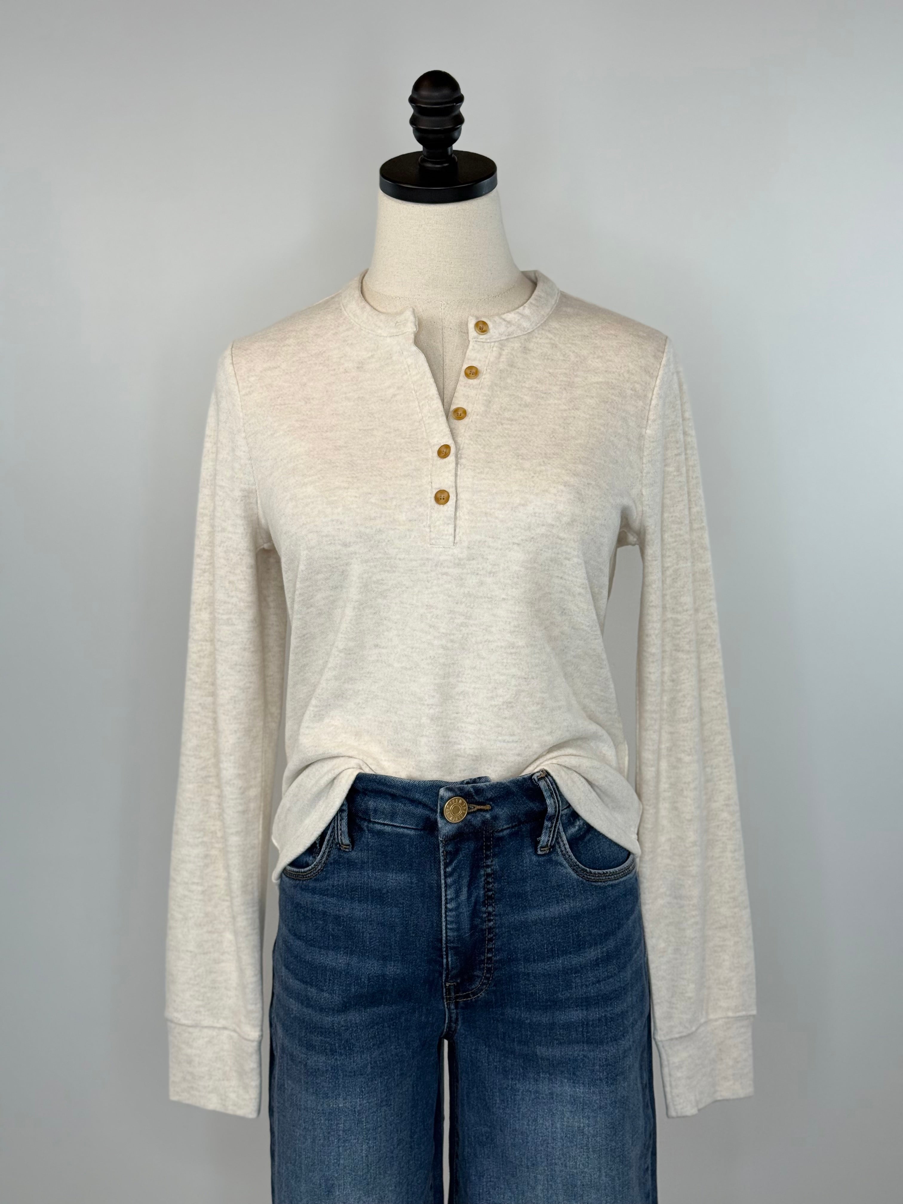Thread and Supply Aeris Top in Heather Oatmeal-111 - Woven Top F/W (June- Nov)-Little Bird Boutique