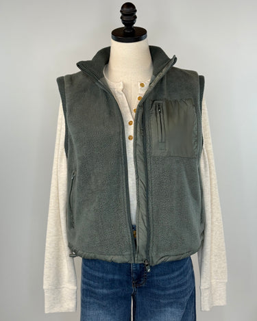 Thread and Supply Bretta Vest in Smoked Jade-141 Outerwear Coats & Jackets-Little Bird Boutique