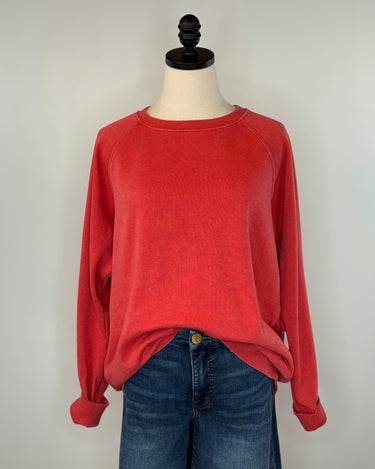 Thread and Supply Hangout Top in Lava-142 Sweatshirts & Hoodies-Little Bird Boutique