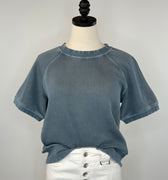Thread and Supply Jordan Sweatshirt in Blue Mirage-142 Sweatshirts & Hoodies-Little Bird Boutique