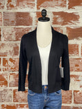 Open Bolero Knit Cardigan in Black-130 Sweaters-Little Bird Boutique