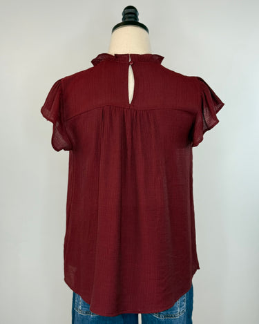 Wright Top in Brick-111 - Woven Top F/W (June- Nov)-Little Bird Boutique