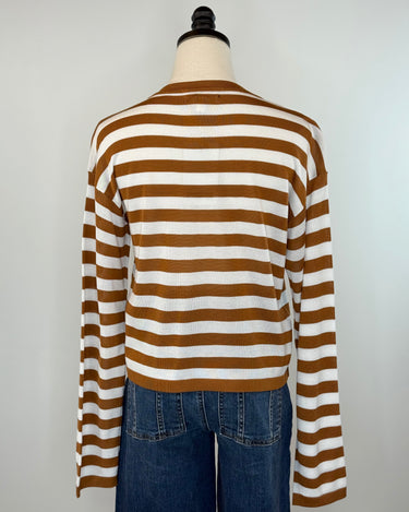 Jak and Rae Rumi Top in Cinnamon Stripe-121 - Jersey Tops F/W (June - Nov)-Little Bird Boutique
