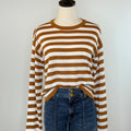 Jak and Rae Rumi Top in Cinnamon Stripe-121 - Jersey Tops F/W (June - Nov)-Little Bird Boutique