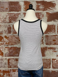 The Lenn Tank in Black and White Stripe-123 Jersey Tops - Sleeveless-Little Bird Boutique