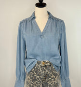 Jak and Rae Beretta Top in Classic Indigo-111 - Woven Top F/W (June- Nov)-Little Bird Boutique
