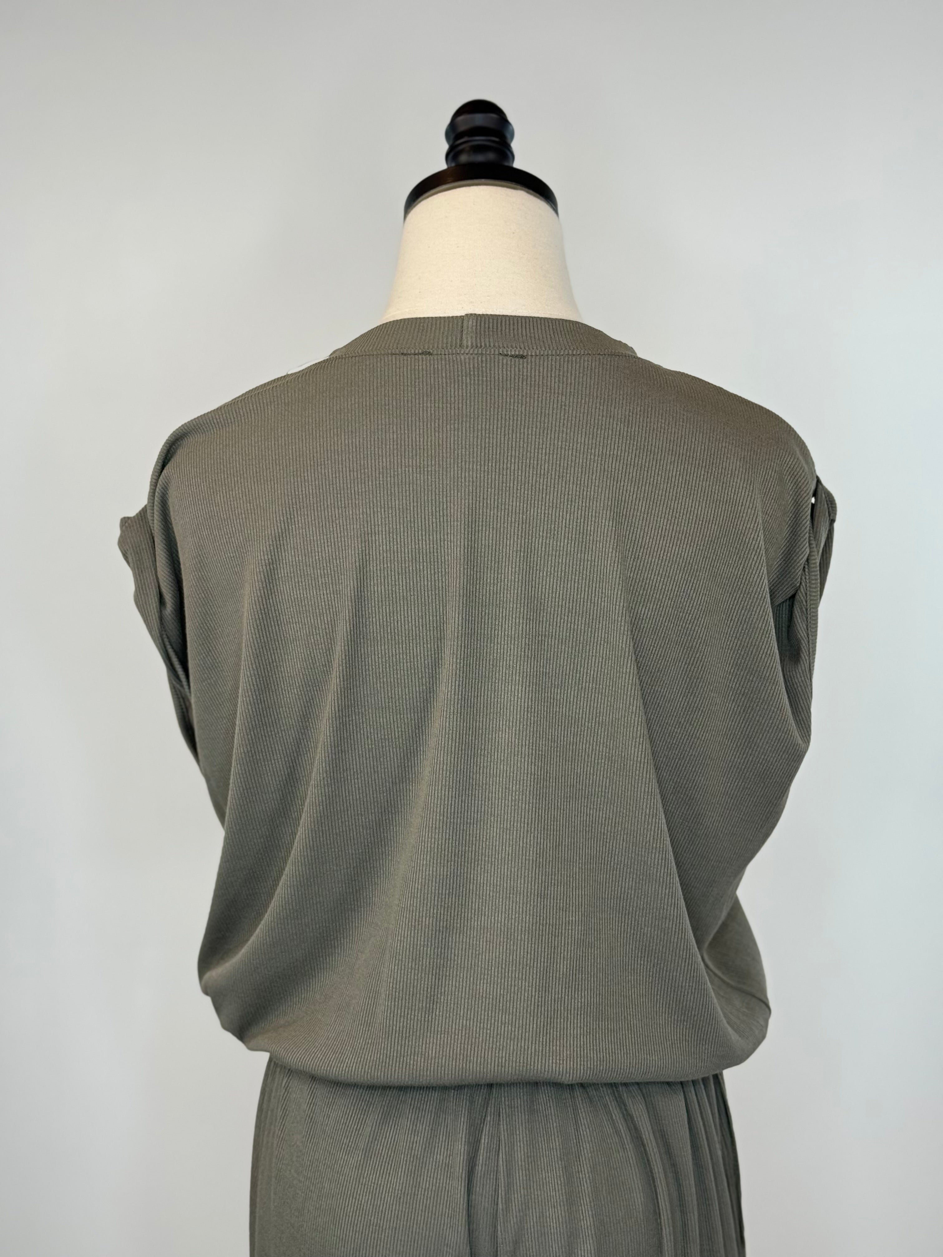Jannie Top in Olive-121 - Jersey Tops F/W (June - Nov)-Little Bird Boutique