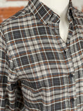 Beach Lunch Lounge Whitney Plaid in Limestone-112 Woven Tops - Long Sleeve-Little Bird Boutique