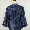 Margo Top in Navy and White-111 - Woven Top F/W (June- Nov)-Little Bird Boutique