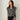 Liverpool Drape front Blouse in Black and White-Final Sale-112 - Woven Top S/S (Dec - May)-Little Bird Boutique