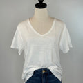Z Supply Lively Relaxed V-Neck Tee in White-121 - Jersey Tops F/W (June - Nov)-Little Bird Boutique