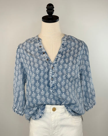 Dear John Sydney Top in Tulip Crest-111 - Woven Top F/W (June- Nov)-Little Bird Boutique