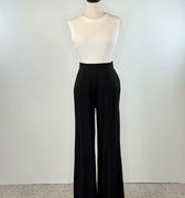 Kylie Lux Knit Pants in Black-220 Pants-Little Bird Boutique