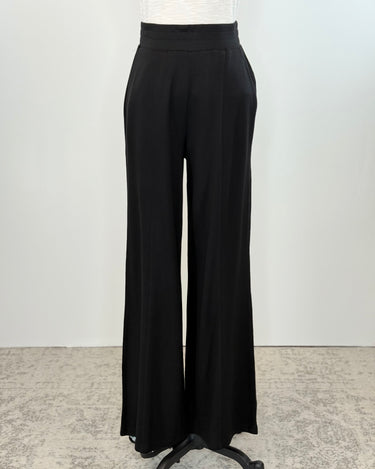 Kylie Lux Knit Pants in Black-220 Pants-Little Bird Boutique