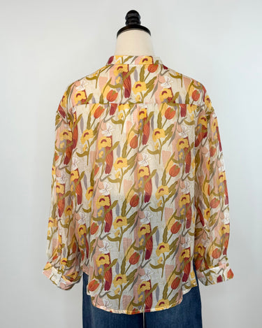 Ellie Top in Rust Floral-111 - Woven Top F/W (June- Nov)-Little Bird Boutique