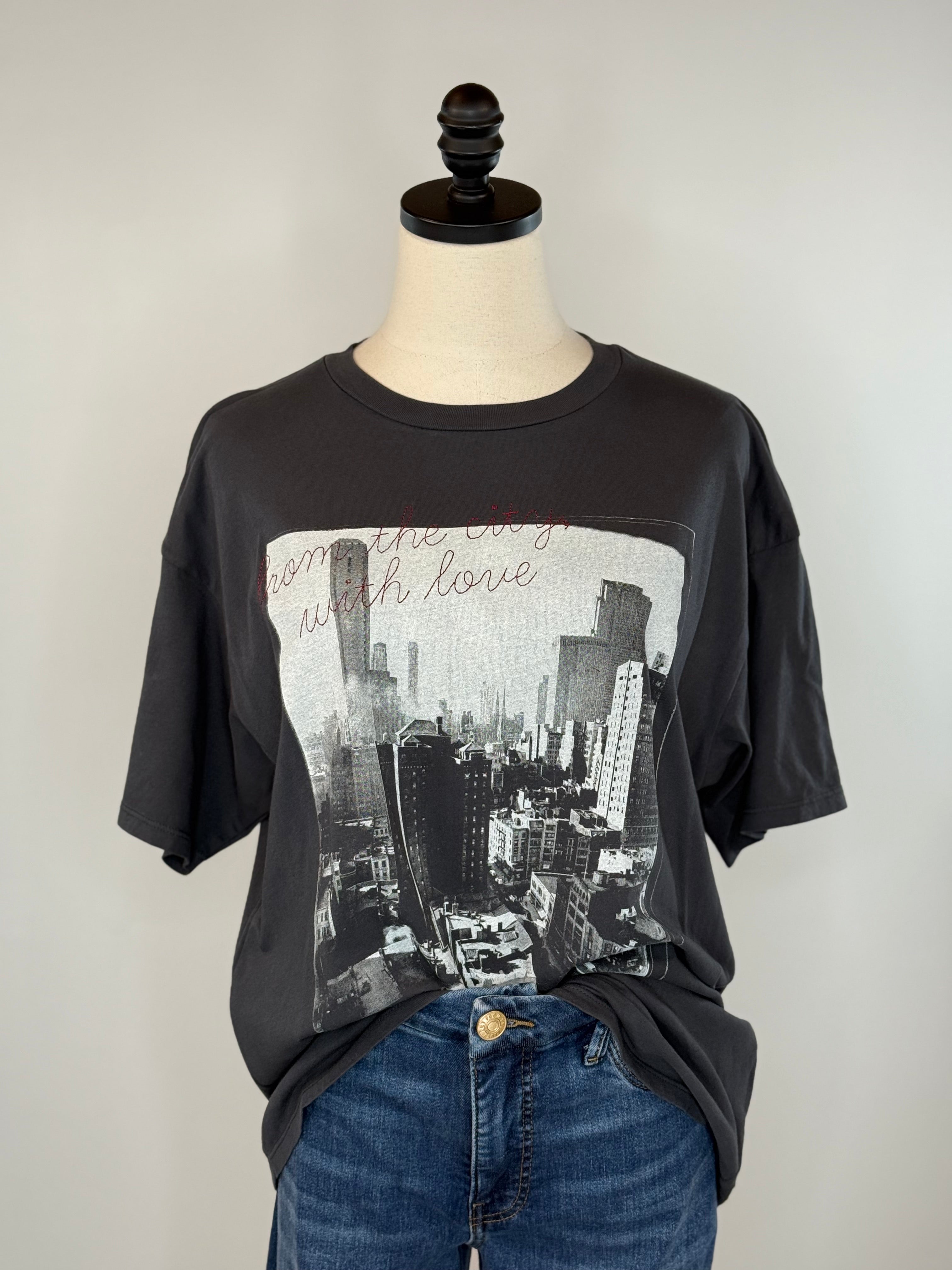 Z Supply Big Apple Tee in Black Sand-121 - Jersey Tops F/W (June - Nov)-Little Bird Boutique