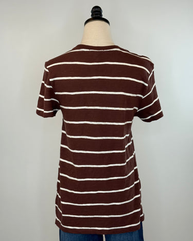 Z Supply Foundation Stripe Tee in Sandalwood and White-121 - Jersey Tops F/W (June - Nov)-Little Bird Boutique