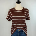 Z Supply Foundation Stripe Tee in Sandalwood and White-121 - Jersey Tops F/W (June - Nov)-Little Bird Boutique