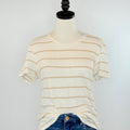 Z Supply Foundation Stripe Tee in Biscuit-121 - Jersey Tops F/W (June - Nov)-Little Bird Boutique