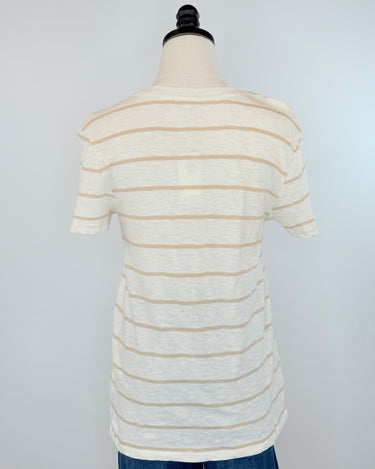 Z Supply Foundation Stripe Tee in Biscuit-121 - Jersey Tops F/W (June - Nov)-Little Bird Boutique