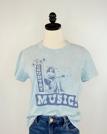 Flag and Anthem Country Music Graphic Tee-121 - Jersey Tops F/W (June - Nov)-Little Bird Boutique