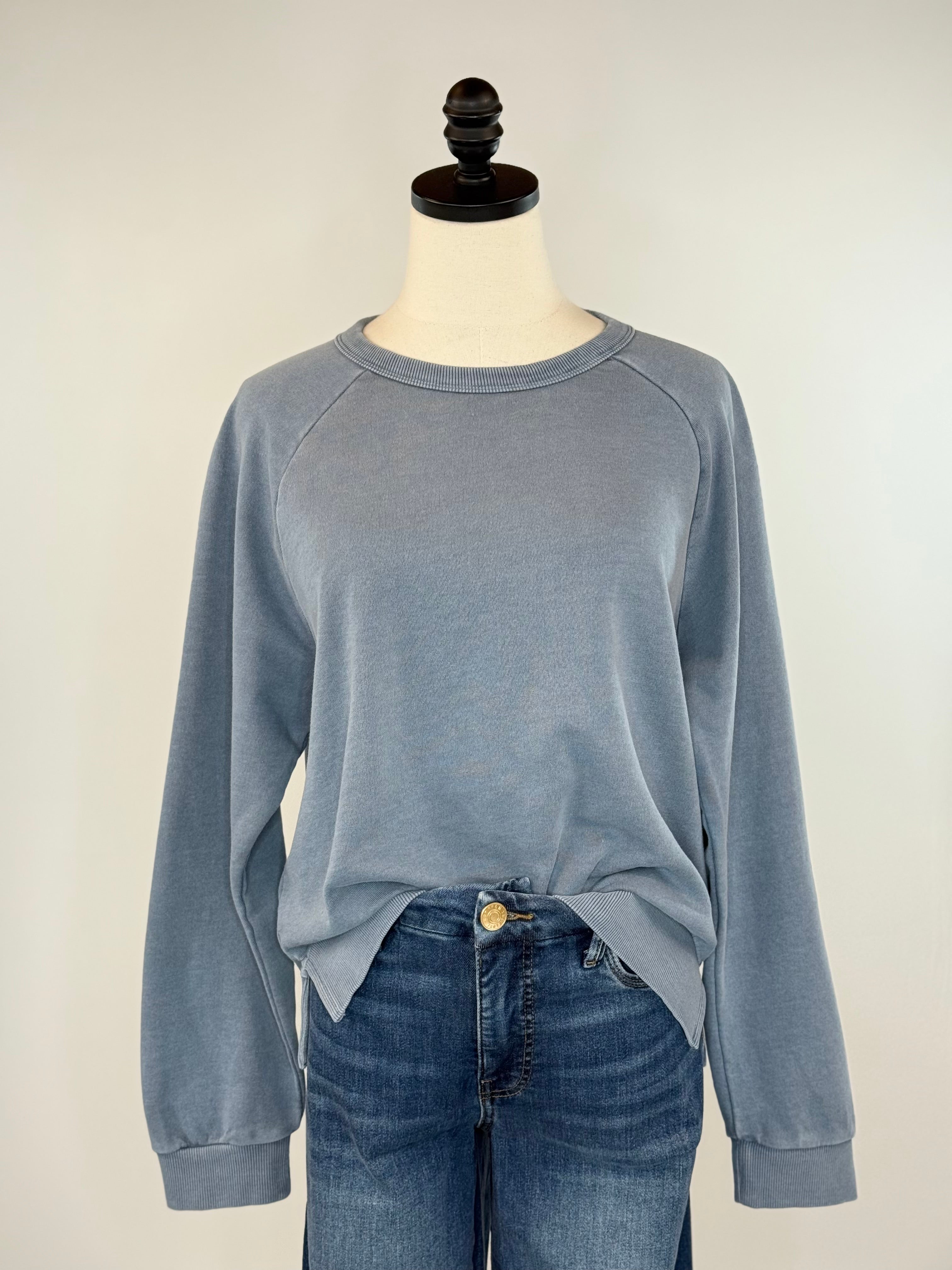 Everyday Sweatshirt in Teal-142 Sweatshirts & Hoodies-Little Bird Boutique