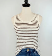 Z Supply The Perfect Striped Tank in Sandalwood-121 - Jersey Tops F/W (June - Nov)-Little Bird Boutique