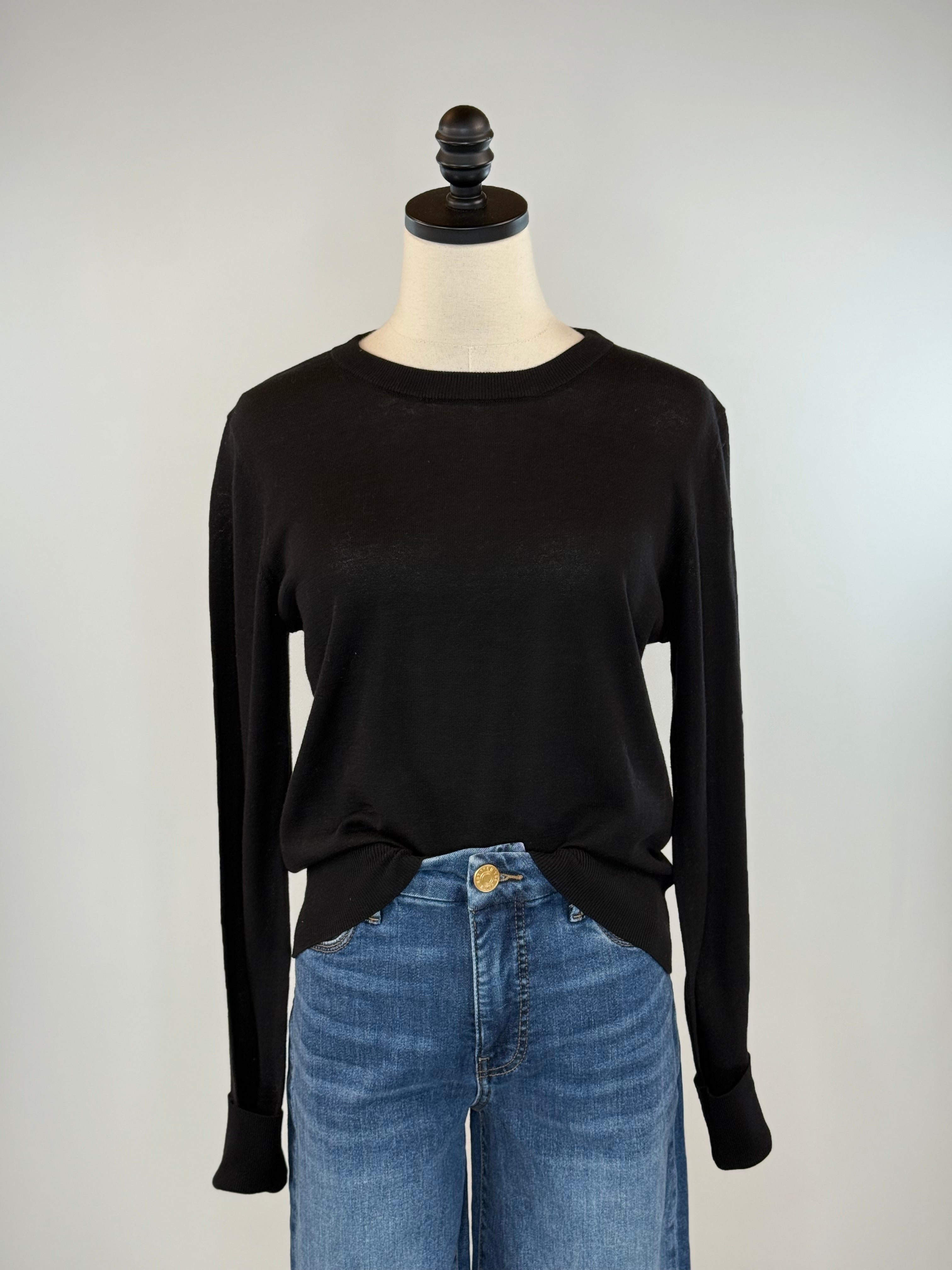 Z Supply The Perfect Layer Sweater in Black-131 - Sweaters F/W (June - Nov)-Little Bird Boutique