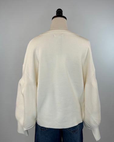 Oat New York Balloon Sweater in Cream-131 - Sweaters F/W (July - Dec)-Little Bird Boutique