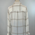 Flag and Anthem Millbury Boyfriend Shirt in Cream and Tan-111 - Woven Top F/W (June- Nov)-Little Bird Boutique
