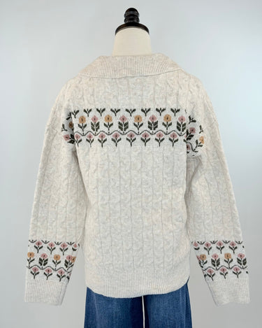 Flora Sweater in Oatmeal-131 - Sweaters F/W (June - Nov)-Little Bird Boutique