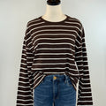 Thread and Supply Nellie Top in Coffee and White Stripe-121 - Jersey Tops F/W (June - Nov)-Little Bird Boutique