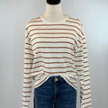 Thread and Supply Nellie Top in Off White and Brown Stripe-121 - Jersey Tops F/W (June - Nov)-Little Bird Boutique