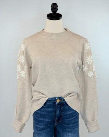 Daisy Sweater in Taupe-131 - Sweaters F/W (June - Nov)-Little Bird Boutique