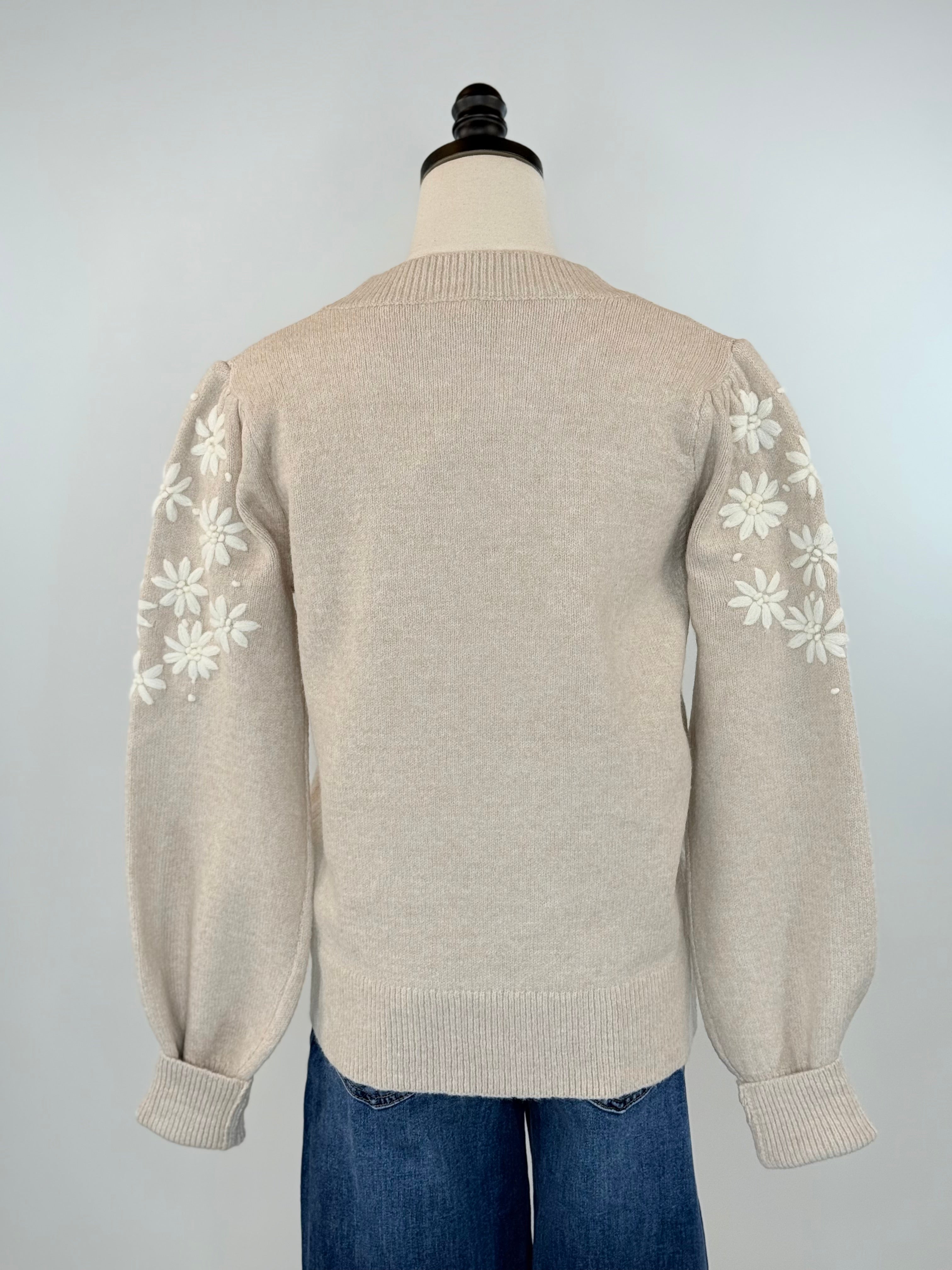 Daisy Sweater in Taupe-131 - Sweaters F/W (June - Nov)-Little Bird Boutique