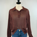 Z Supply Looking Glass Polo Sweater in Sandalwood-131 - Sweaters F/W (June - Nov)-Little Bird Boutique