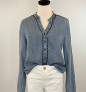 Thread and Supply Lettie Shirt in Light Blue Wash-111 - Woven Top F/W (June- Nov)-Little Bird Boutique