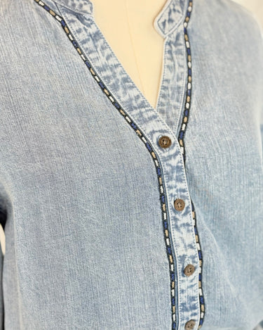 Thread and Supply Lettie Shirt in Light Blue Wash-111 - Woven Top F/W (June- Nov)-Little Bird Boutique